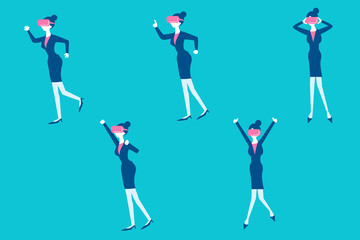 cartoon business woman