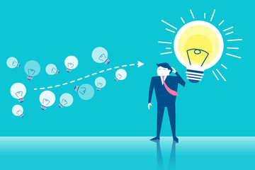 business man with bright