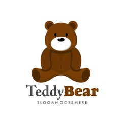 Cute teddy bear illustration full vector