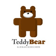 Cute teddy bear illustration full vector