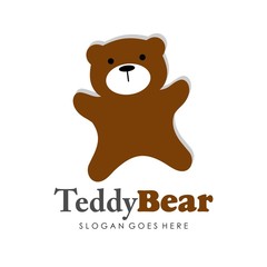 Cute teddy bear illustration full vector