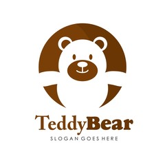 Cute teddy bear illustration full vector