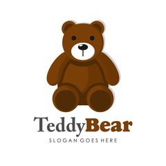 Cute teddy bear illustration full vector