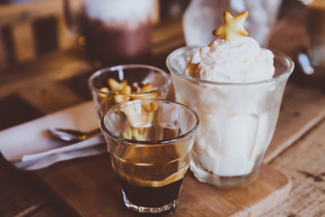 Coffee Affogato, Espresso coffee.
