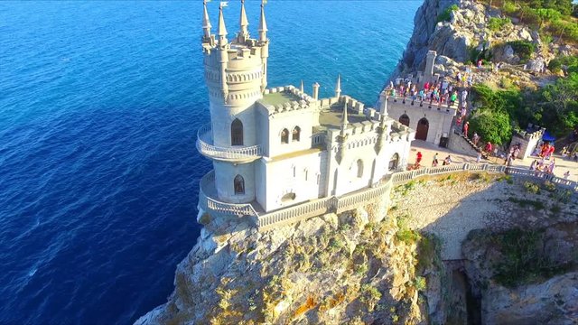 Aerial view on castle Swallow's Nest
