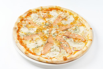 pizza with salmon