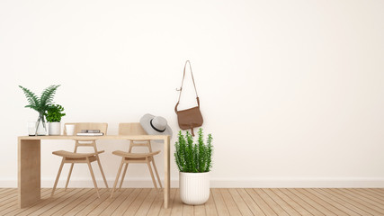 coffee shop or workspace and space for artwork - 3D Rendering