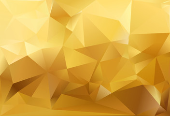 Abstract triangle background. Gold and white colour.