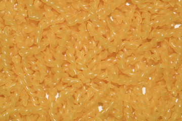 Close-up of twisted wheat pasta