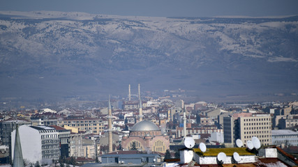 landscape of a small city in Turkey which name is Eskisehir