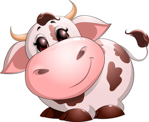 Cute baby cow cartoon