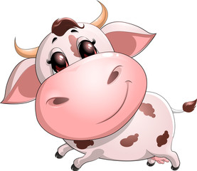 Cute baby cow cartoon