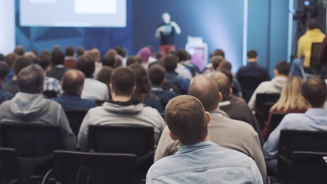They talk about modern technologies and IT. Problems of digital security, IT people. Listen to the speaker