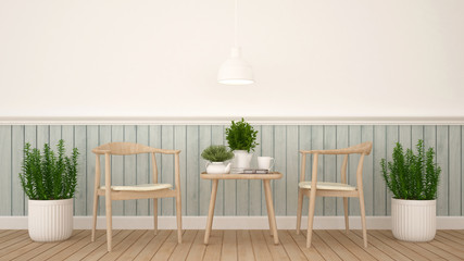 dining area or coffee shop - 3D Rendering