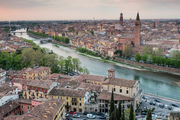 Fototapeta na wymiar Verona Italy - Cityscape of Verona, Veneto