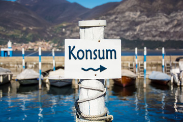 Schild 232 - Konsum