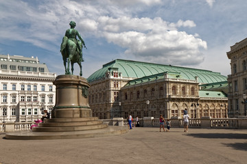 Fototapeta premium Vienna, Austria - tourists in the old town.
