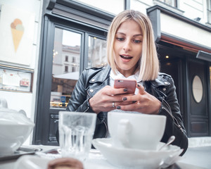 Woman texting on a mobile phone