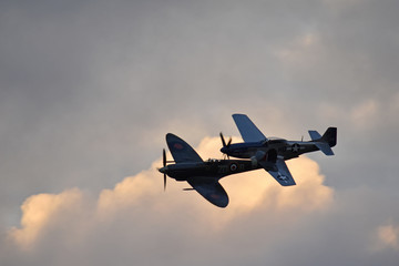 Spitfire and Mustang World War two fighters