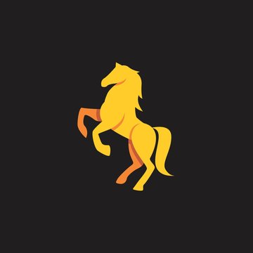 overlapping design of horse silhouette