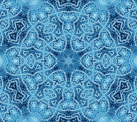 Bright blue abstract concentric pattern