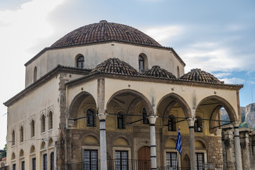Fototapeta na wymiar Tzistarakis Mosque on Monastiraki Square in Athens, Greece