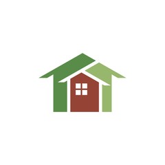 flat color icon for real estate logo