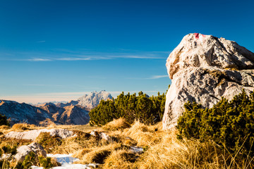 winter day in the italian alps