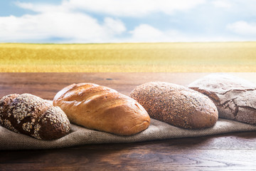 Fototapeta na wymiar Close-up Of A Variety Of Breads