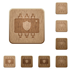 Hardware protection wooden buttons