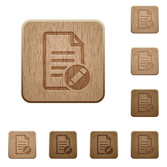 Rename document wooden buttons