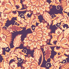 Fototapeta na wymiar floral vector illustration damask background