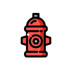 Red fire hydrant vector illustration