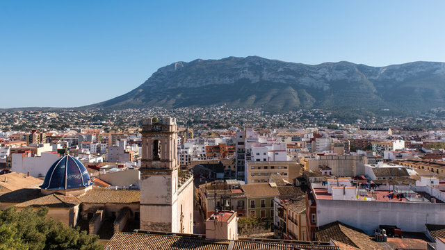 Panorama Blick auf Denia Spanien