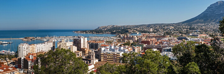 Fototapeta na wymiar Panorama Blick auf Denia Spanien