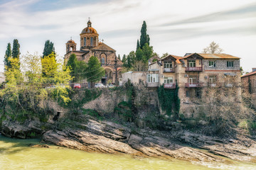 View on the river Rioni in Kutaisi, Georgia