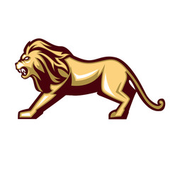 awesome lion vector mascot logo full body