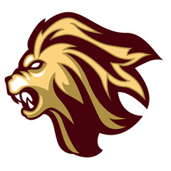 lion head mascot vector logo