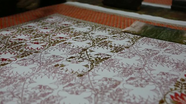 Block Printing for Textile in India. Jaipur Block Printing Traditional Process.