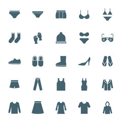 Clothes silhouettes icons