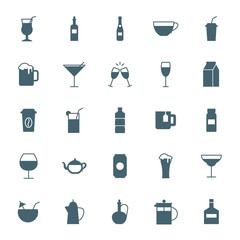 Drinks silhouettes icons