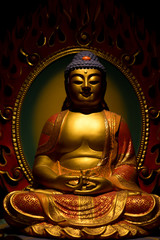 Fototapeta premium buddha statue in temple