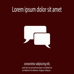 Speech bubble icons black icon, vector illustration. Flat design style