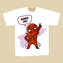 T-shirt Print Design Superhero