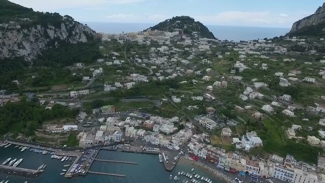 Capri island, Italy Aerial video