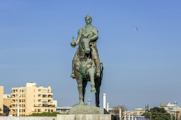 Fototapeta premium King John VI monument in Nevogilde district in Porto, Portugal