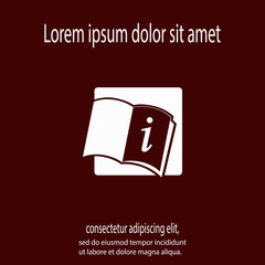 open book icon, vector illustration. Flat design style