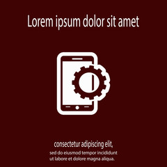 setting parameters, mobile smartphone icon, vector illustration. Flat design style