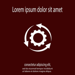 setting parameters, circular arrows  icon, vector illustration. Flat design style