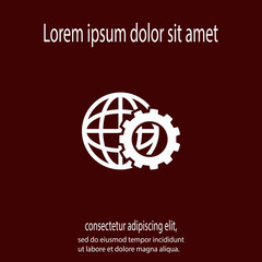 Fototapeta premium setting parameters, globe Icon vector illustration. Flat design style